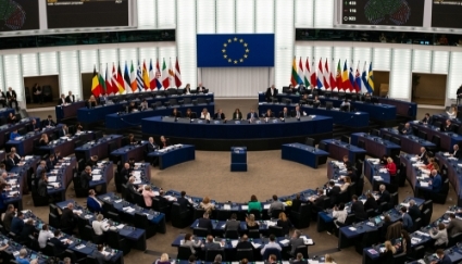L'hémicycle du Parlement européen.
