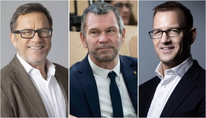 Yves Claude, Thierry Cotillard, Daniel Kretinsky.