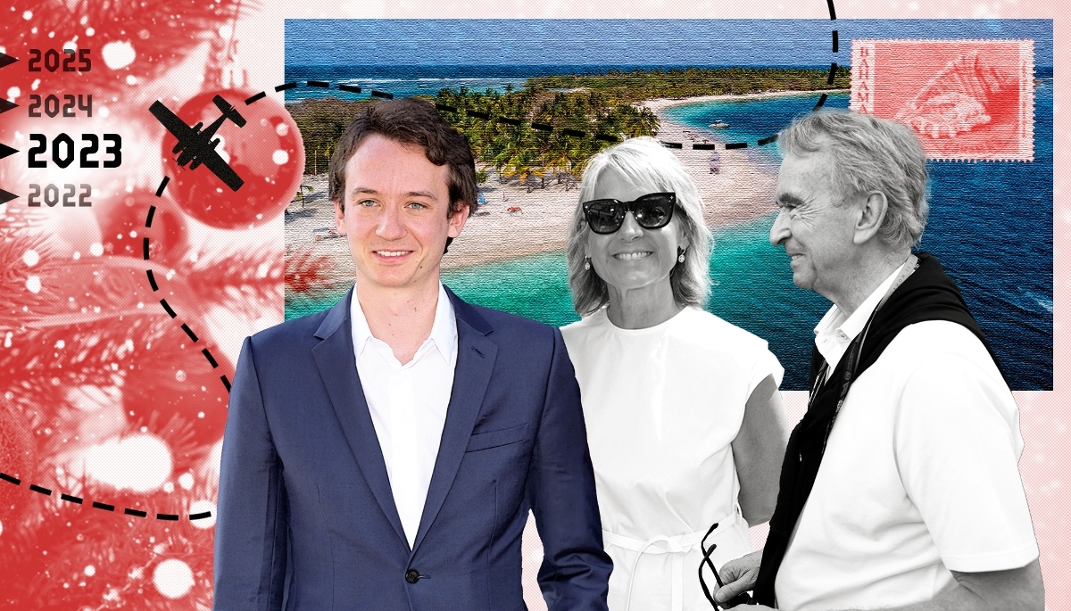 Frédéric Arnault, Hélène Mercier-Arnault and Bernard Arnault.