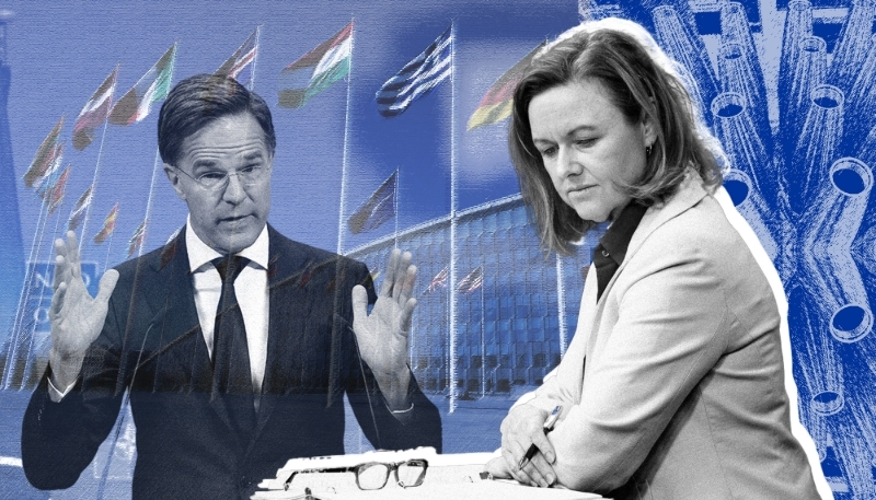 Stacy Cummings et Mark Rutte.