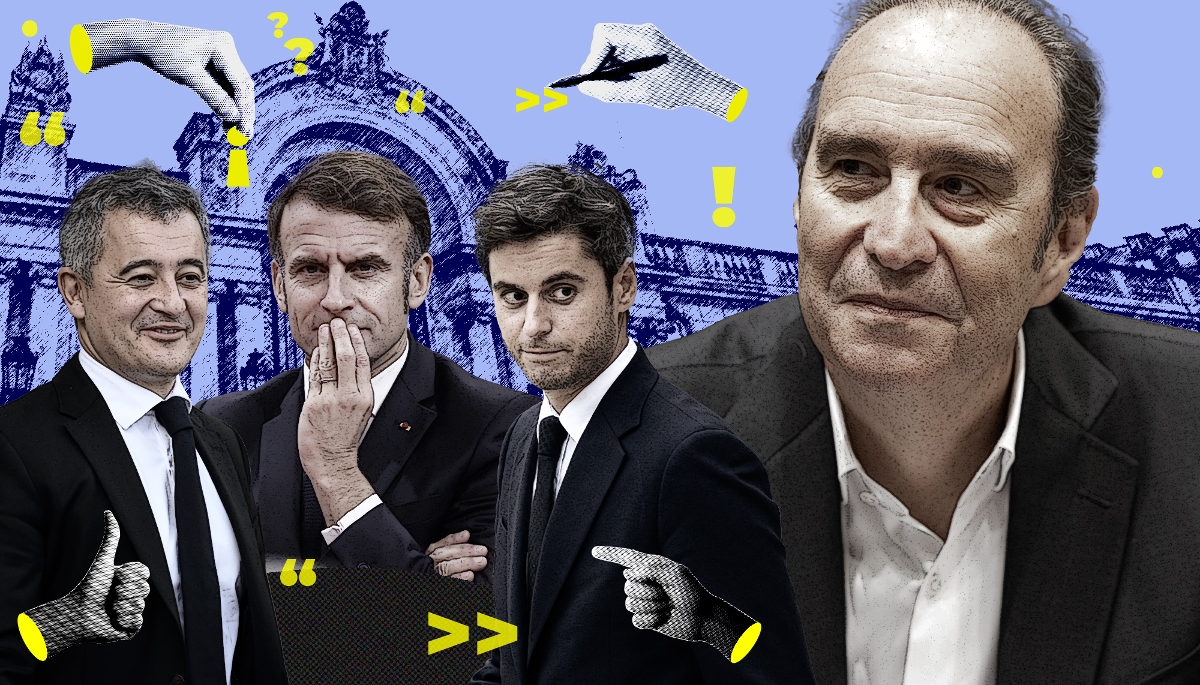 Gérald Darmanin, Emmanuel Macron, Gabriel Attal et Xavier Niel.