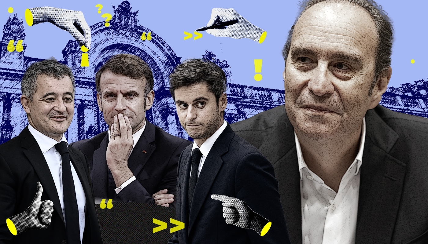 Gérald Darmanin, Emmanuel Macron, Gabriel Attal et Xavier Niel.