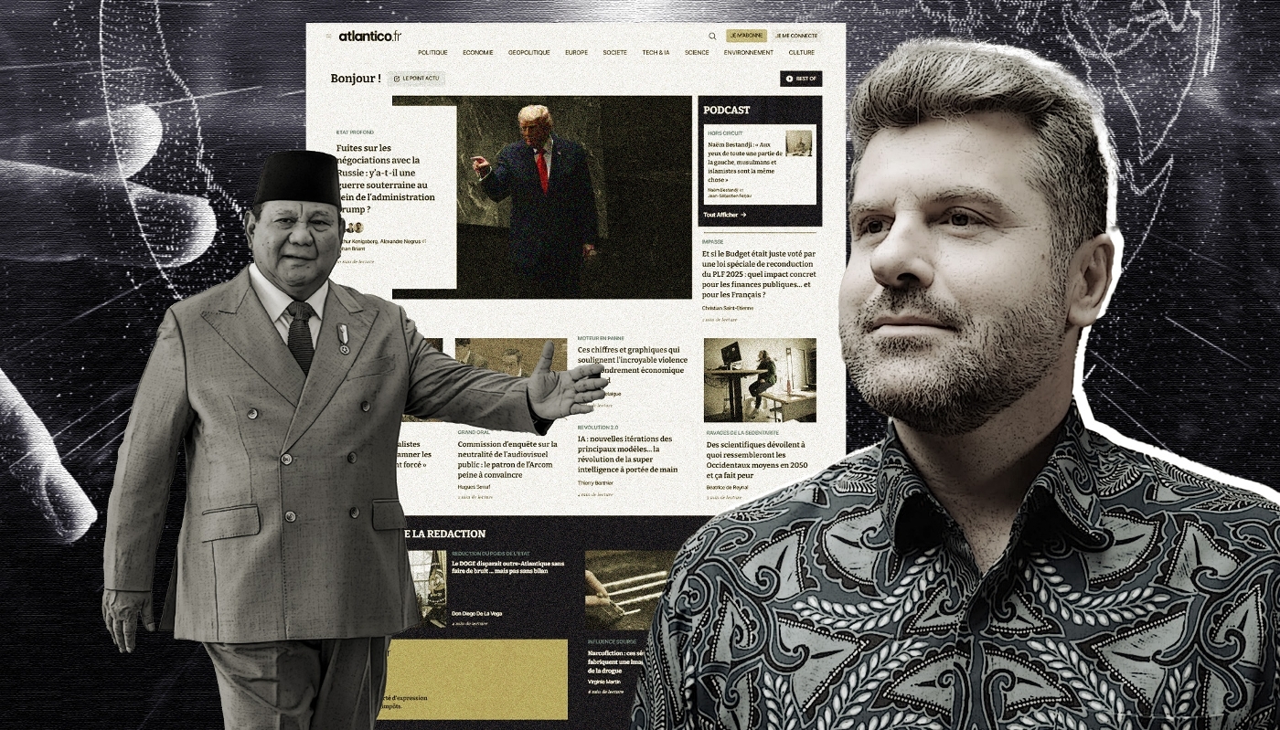 Prabowo Subianto, le président indonésien, et Lucian Despoiu, patron de Majoritas.