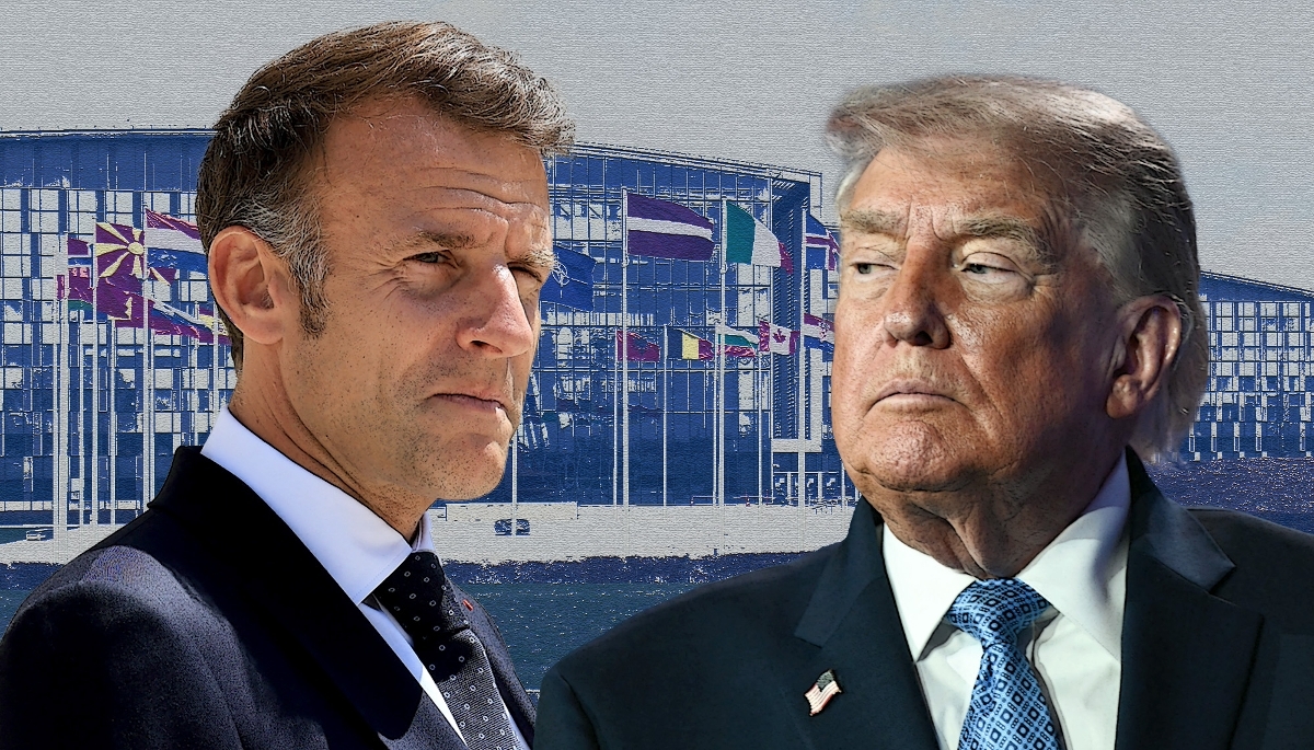 Emmanuel Macron et Donald Trump.
