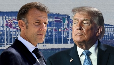 Emmanuel Macron et Donald Trump.
