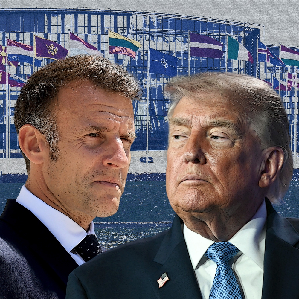 Emmanuel Macron et Donald Trump.