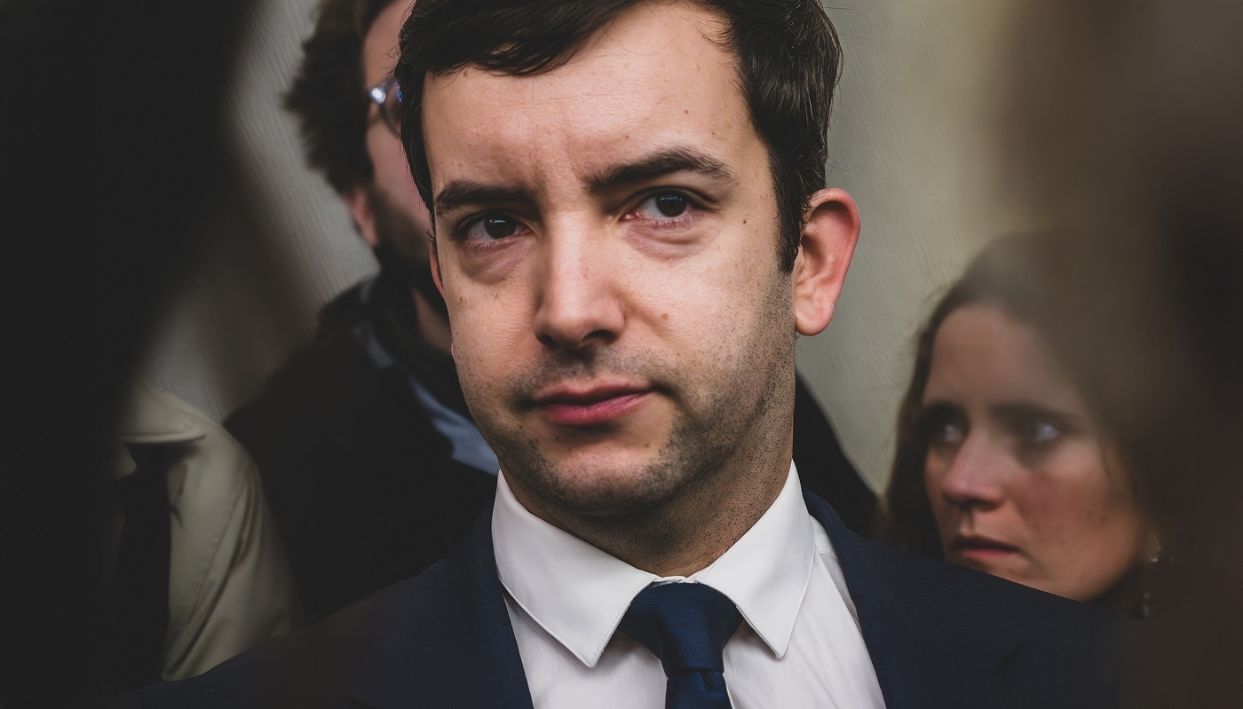 Jean-Philippe Tanguy, lors de la présentation des vœux de Jordan Bardella, à la Maison de la chimie, à Paris, le 27 janvier 2025.