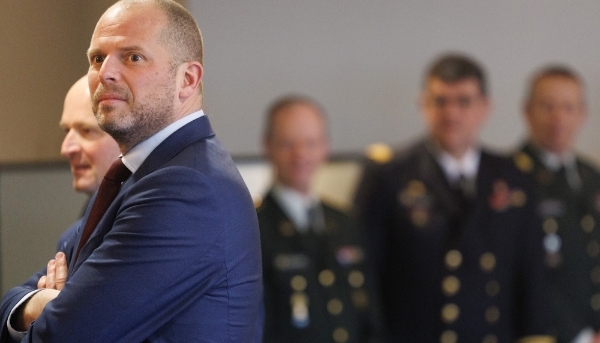 Le ministre belge de la défense, Theo Francken, au quartier général de la défense à Bruxelles, le 11 février 2025.