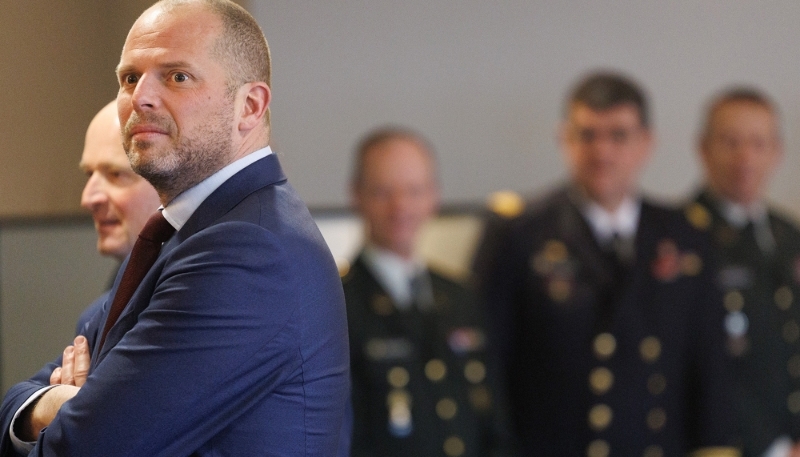 Le ministre belge de la défense, Theo Francken, au quartier général de la défense à Bruxelles, le 11 février 2025.