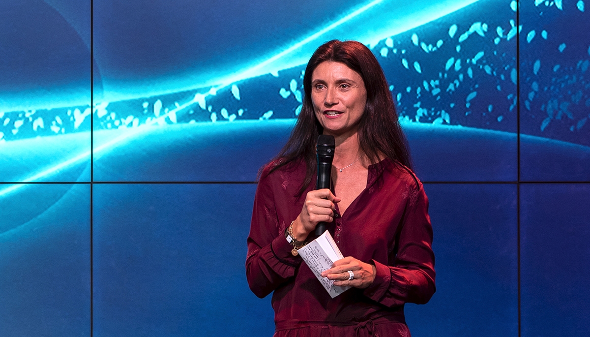 Guénaëlle Troly, directrice générale d'OF TV, à Paris en octobre 2018.