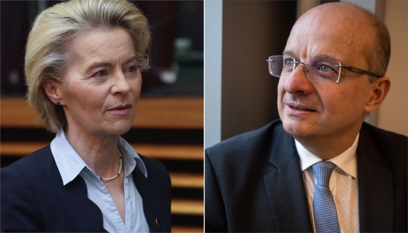 La présidente de la Commission européenne, Ursula von der Leyen, et l'eurodéputé Christophe Grudler.