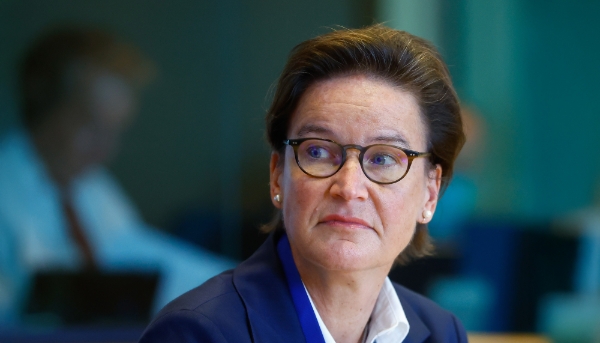 La présidente de l'ESMA, Verena Ross, à Bruxelles en octobre 2022. 