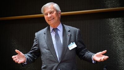 Vincent Bollore, président du groupe Bolloré, lors de son audition par la commission d'enquête sur la neutralité, le fonctionnement et le financement de l'audiovisuel public, à l'Assemblée nationale, le 24 mars 2026.