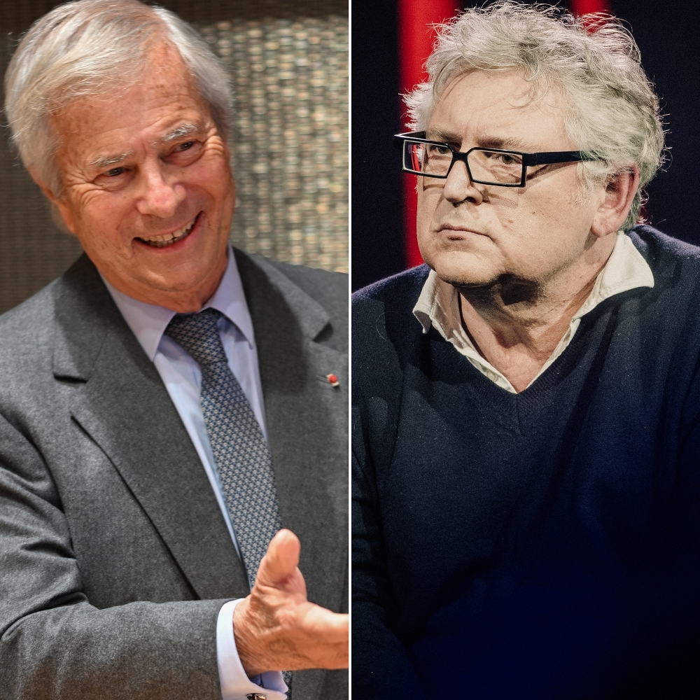Vincent Bolloré et Michel Onfray.