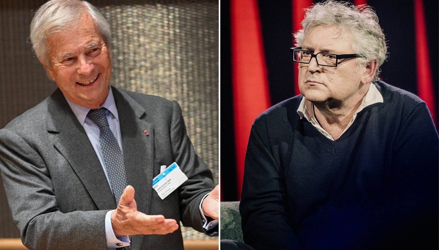 Vincent Bolloré et Michel Onfray.