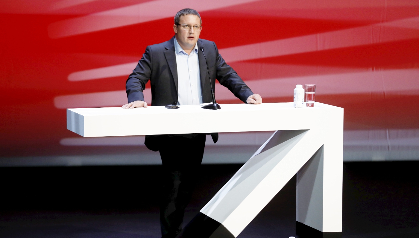 Vincent Strubel,  directeur général de l'Agence nationale de la sécurité des systèmes d'information (ANSSI), lors  des assises de la cybersécurité à Monaco, le 11 octobre 2023.