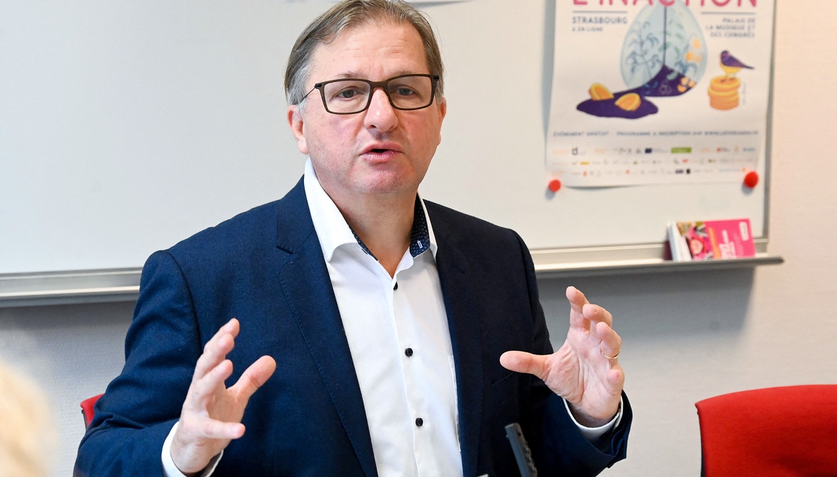 Sylvain Waserman, président de l'Ademe, à Strasbourg, le 20 octobre 2023.