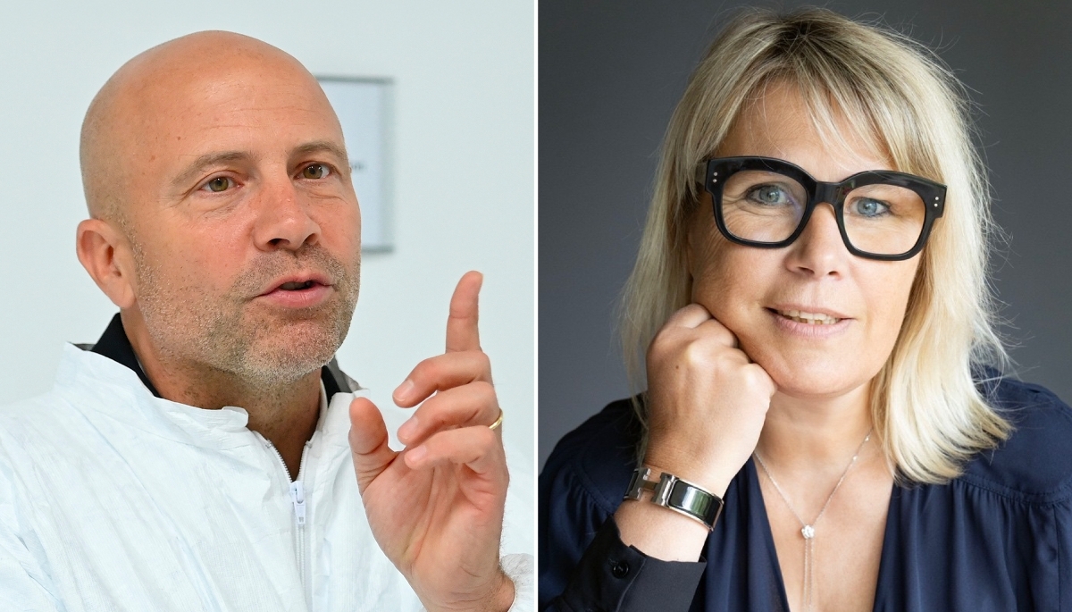 Charles Wolf, président d'Initiative Pharma, et Karine Pinon, présidente de MedFrance.