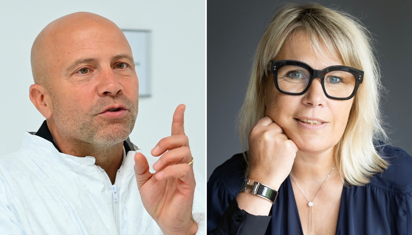 Charles Wolf, président d'Initiative Pharma, et Karine Pinon, présidente de MedFrance.