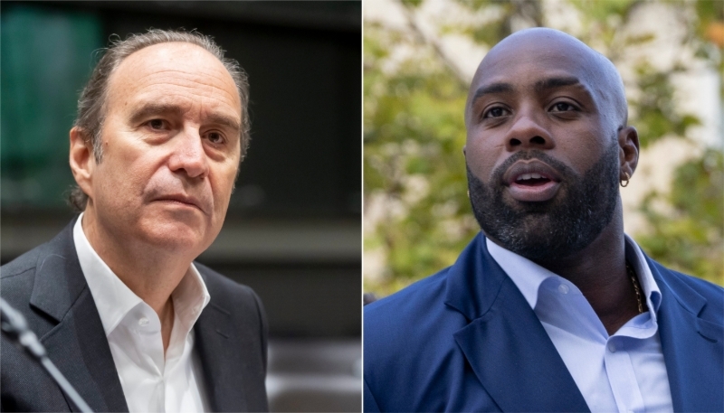 Xavier Niel (à g.) et Teddy Riner.