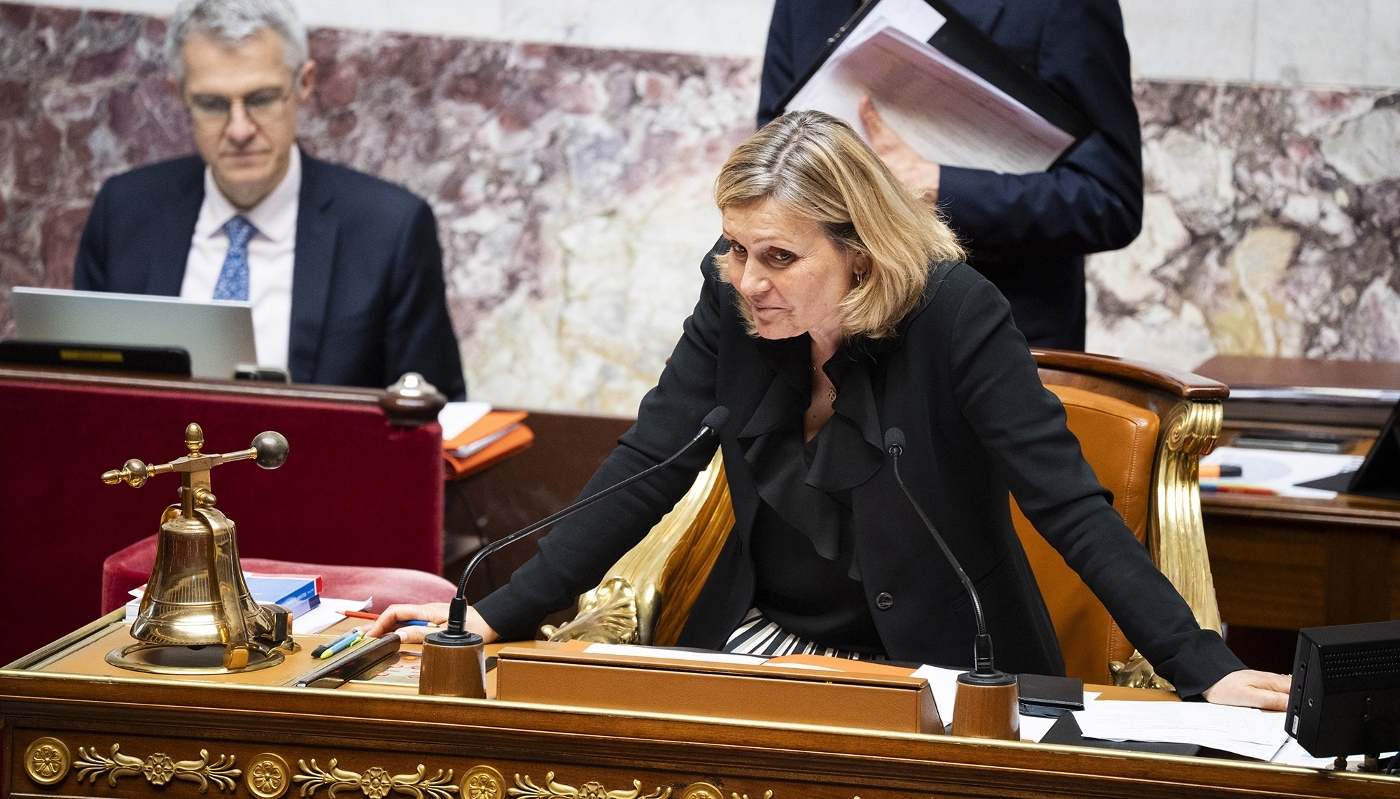 Yaël Braun-Pivet, présidente de l'Assemblée nationale, en séance le 3 juin 2026.