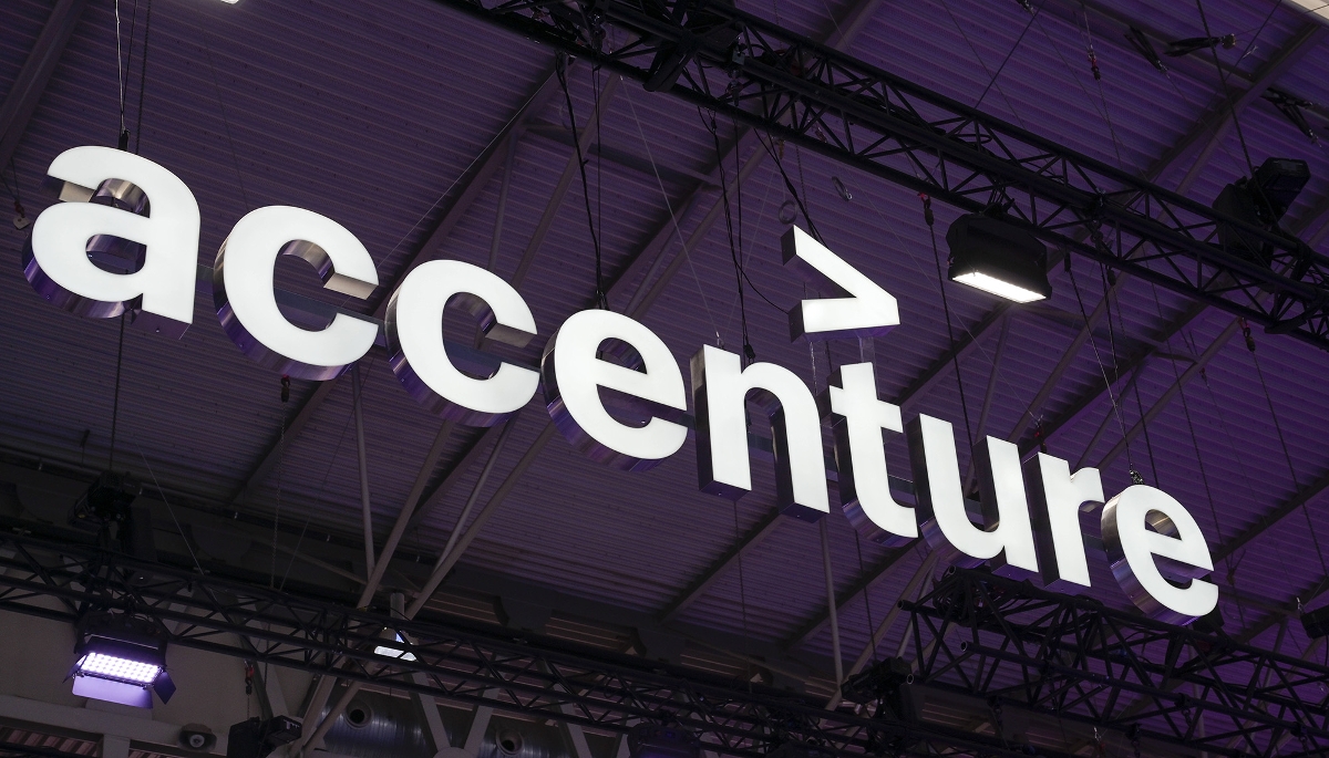 Le logo d'Accenture.