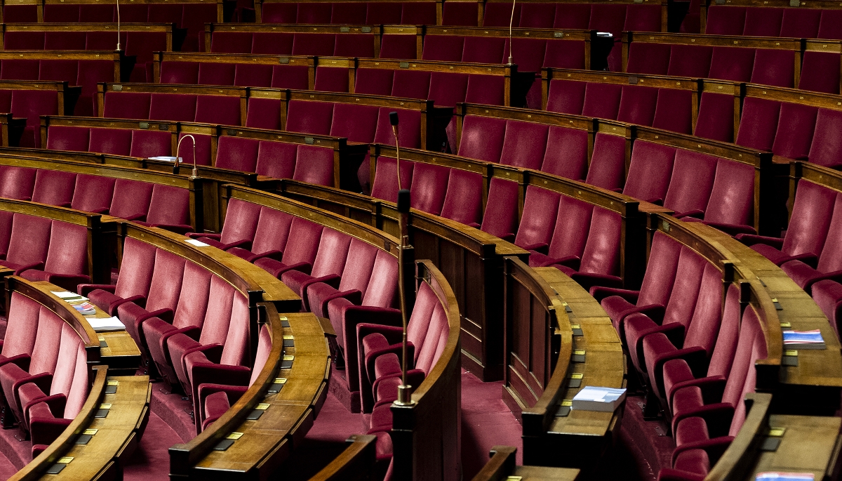 L'hémicycle de l'Assemblée nationale.