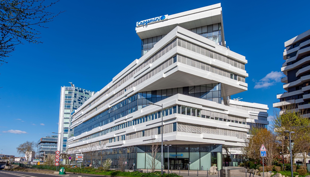 Le siège de Capgemini, à Issy-les-Moulineaux (Hauts-de-Seine), en mars 2025.