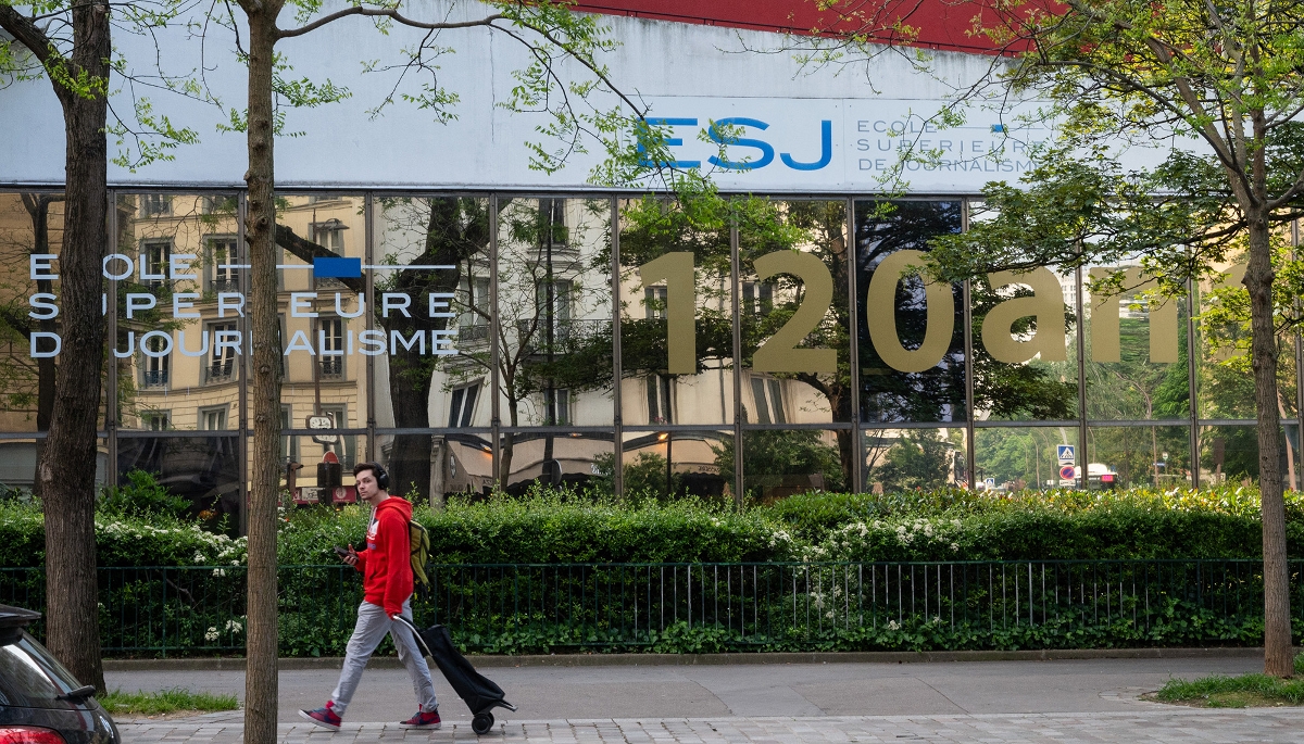 Vue des anciens locaux de l'ESJ Paris, en 2024, avant le déménagement de l'école de journalisme.