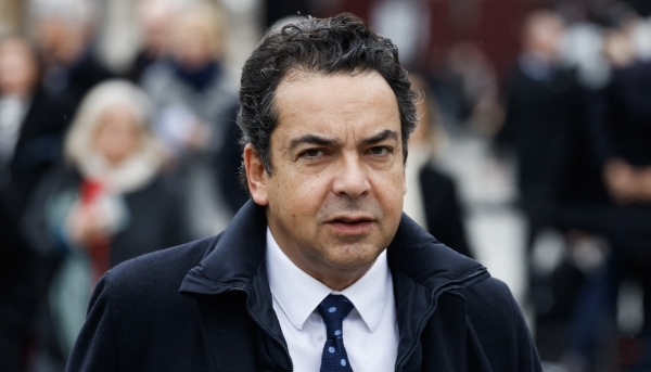 Patrick Cohen à l'enterrement de Robert Badinter, le 14 février 2024.