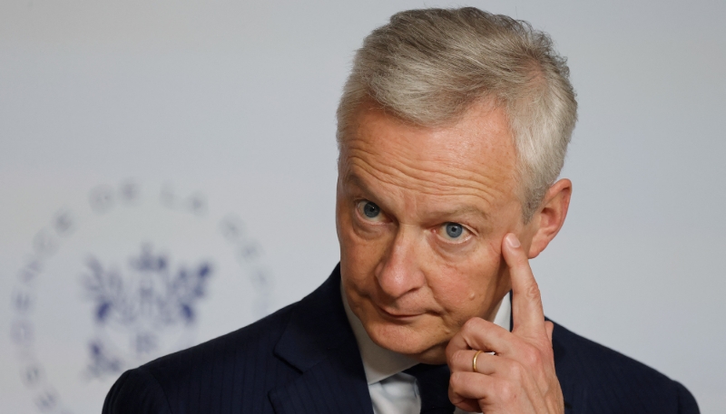 Bruno Le Maire à l'Élysée, le 24 avril 2024.