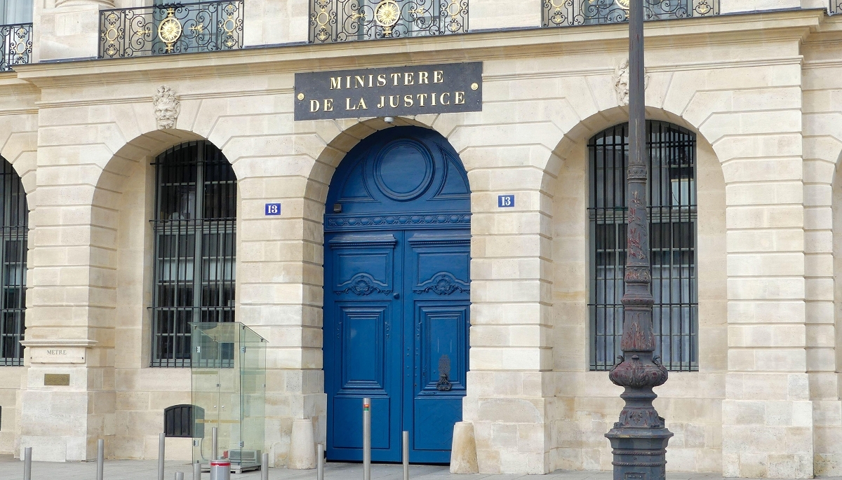 La façade du ministère de la justice, place Vendôme, à Paris, en 2023. 