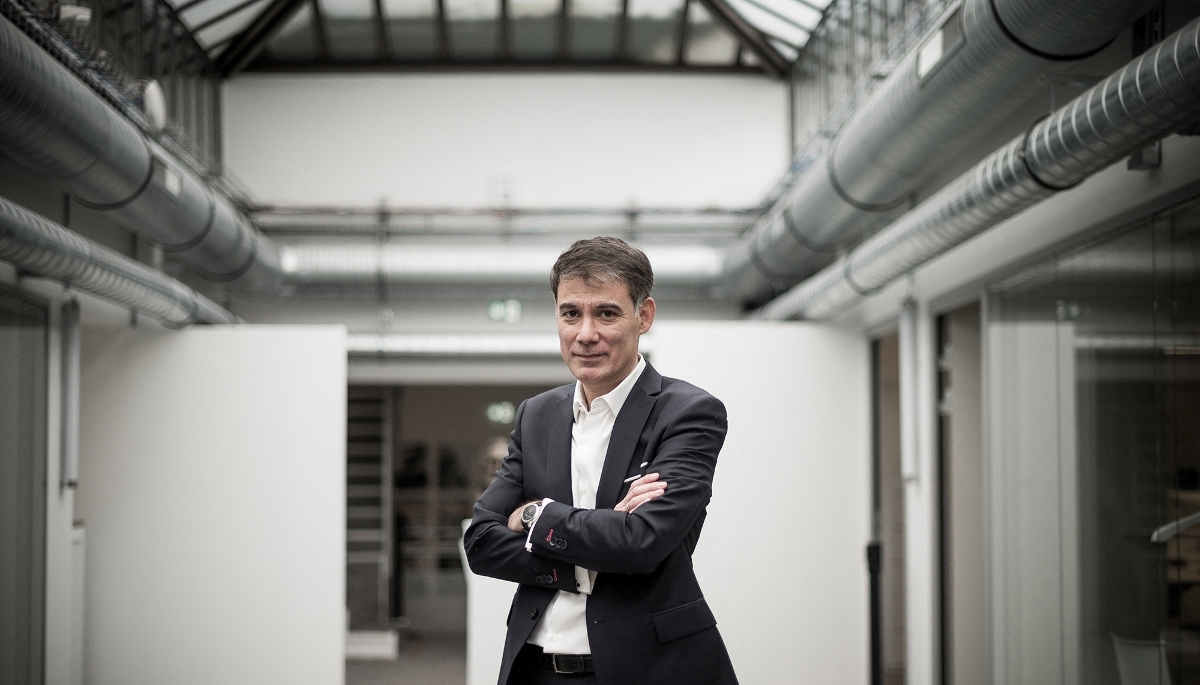Olivier Faure, le premier secrétaire du Parti socialiste, au siège d'Ivry-sur-Seine, en 2020.

