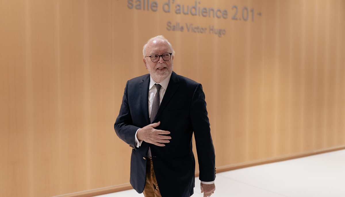 Wallerand de Saint-Just, ancien trésorier du Rassemblement national et conseiller régional d'Île-de-France, au tribunal de Paris, en novembre 2024.
