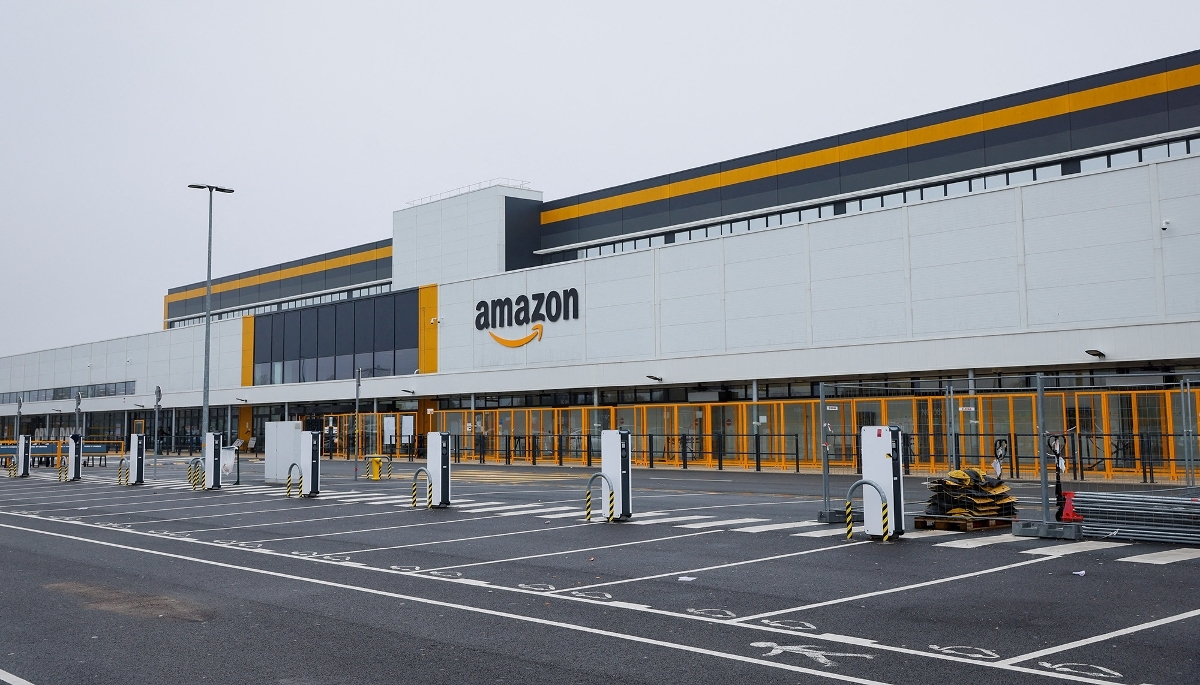 Le site essonnien d'Amazon France Logistique, à Brétigny-sur-Orge.