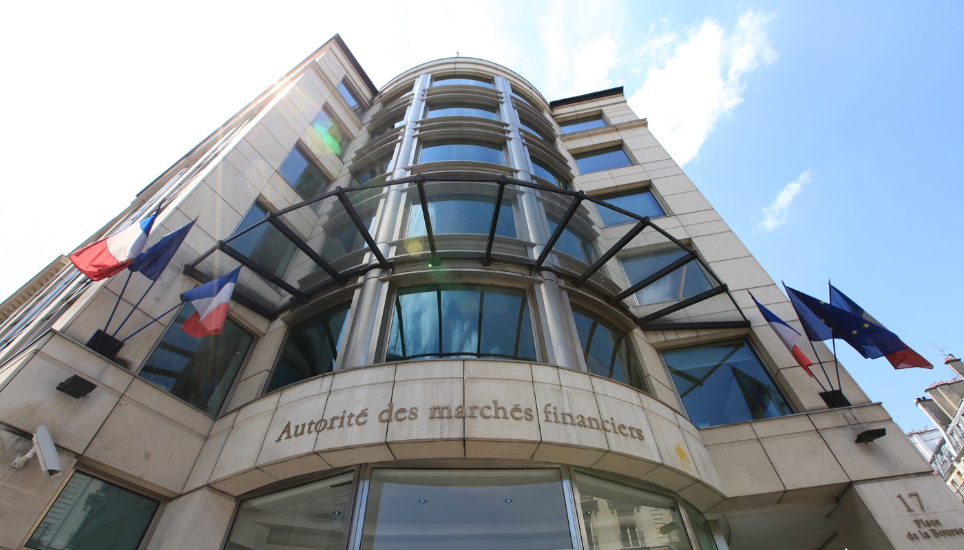 Siège de l'Autorité des marchés financiers (AMF), place de la Bourse à Paris.