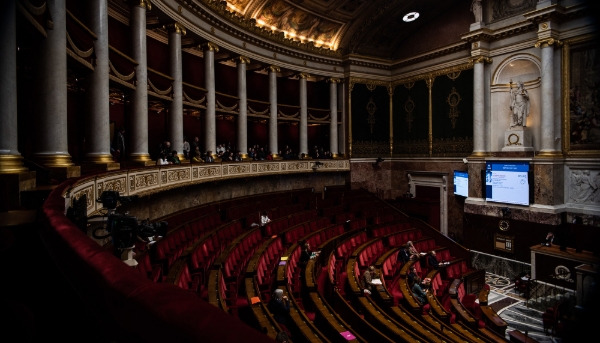 Vue de l'Assemblée nationale à Paris.