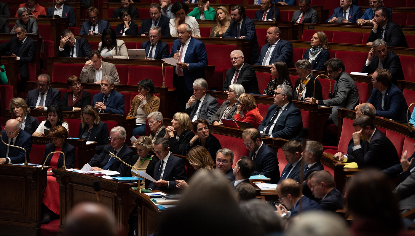 Le député Jean-Paul Mattei, lors d'une session de questions au gouvernement, le 15 octobre 2024.