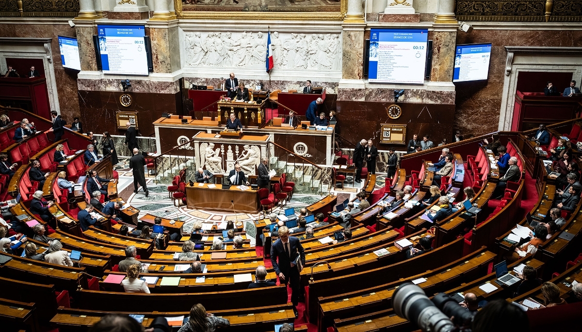 Vue de l'Assemblée nationale, à Paris, en décembre 2025.
