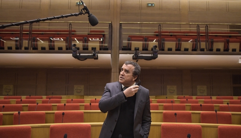 Arnaud Lagardère, au Sénat en février 2022.