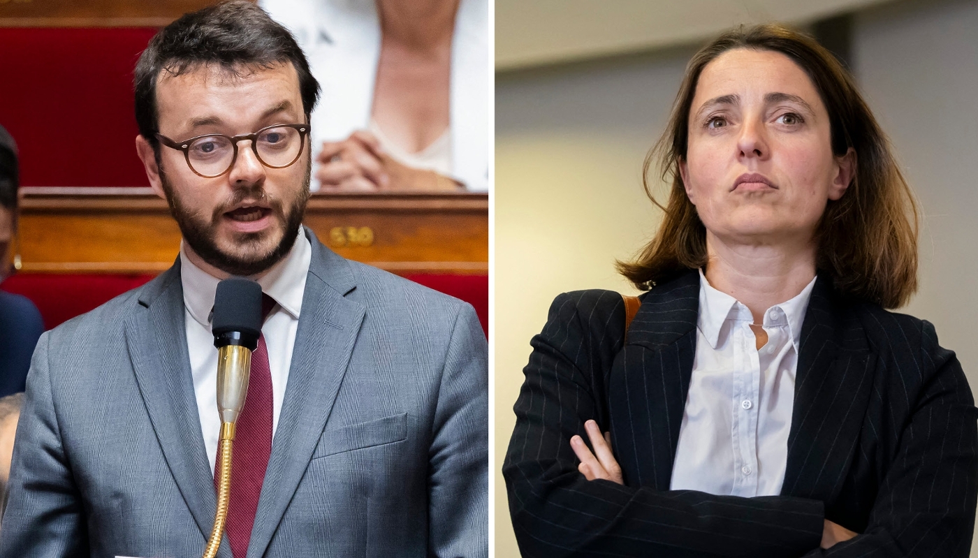 Le député socialiste Arthur Delaporte et la secrétaire générale de la CGT, Sophie Binet.