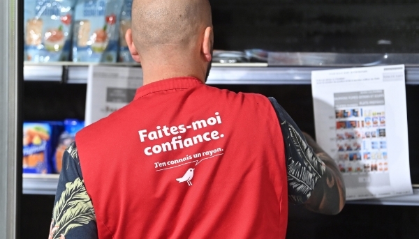 Dans un magasin Casino devenu Auchan, le 11 juillet 2024, à Aurec-sur-Loire (Haute-Loire).