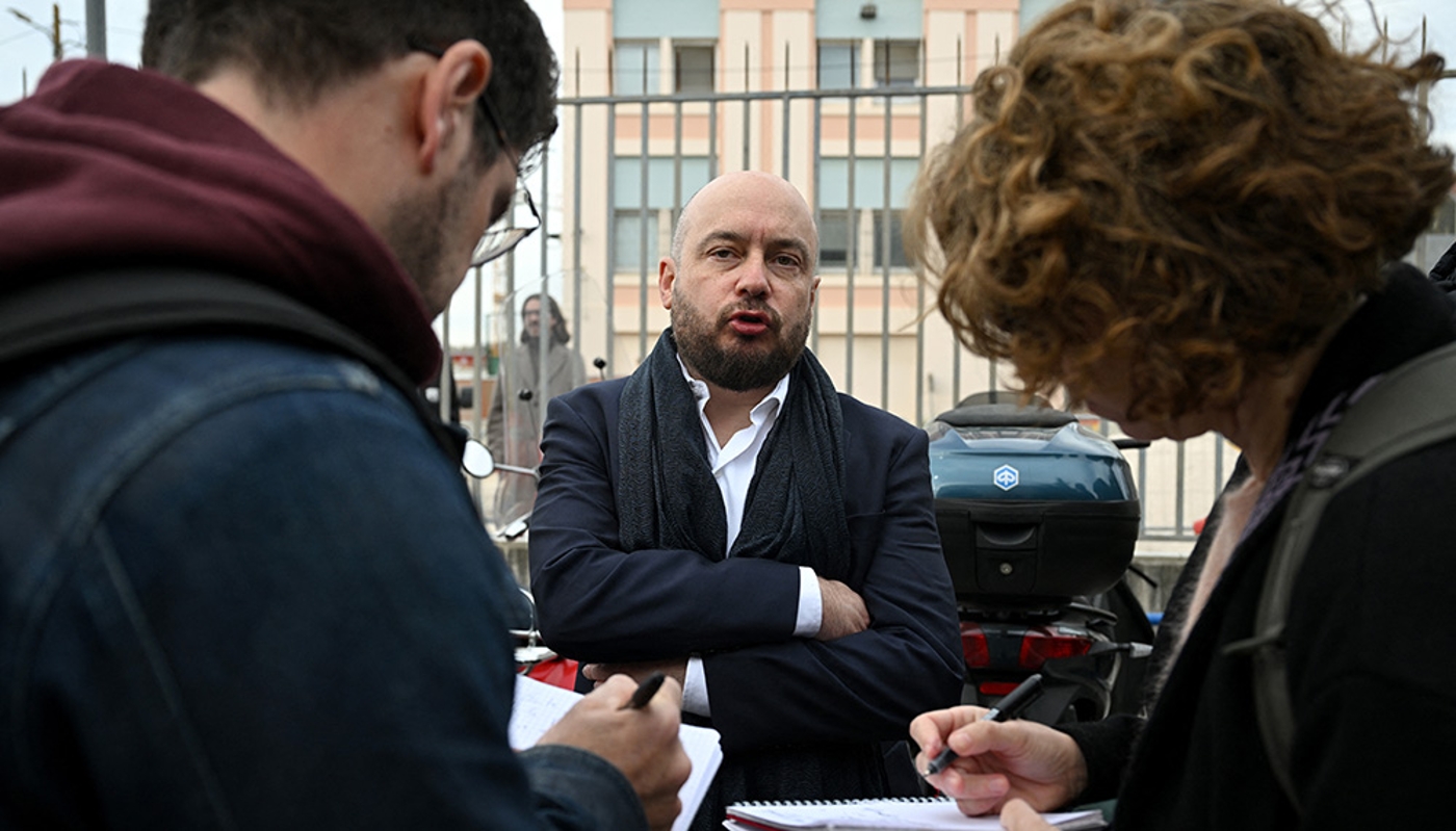Aurélien Viers, dans ses fonctions de directeur de la rédaction de La Provence, le  25 mars 2024, à Marseille.