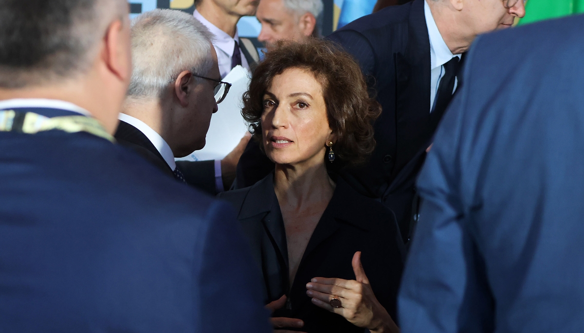 Audrey Azoulay, en juin 2025, à Naples.