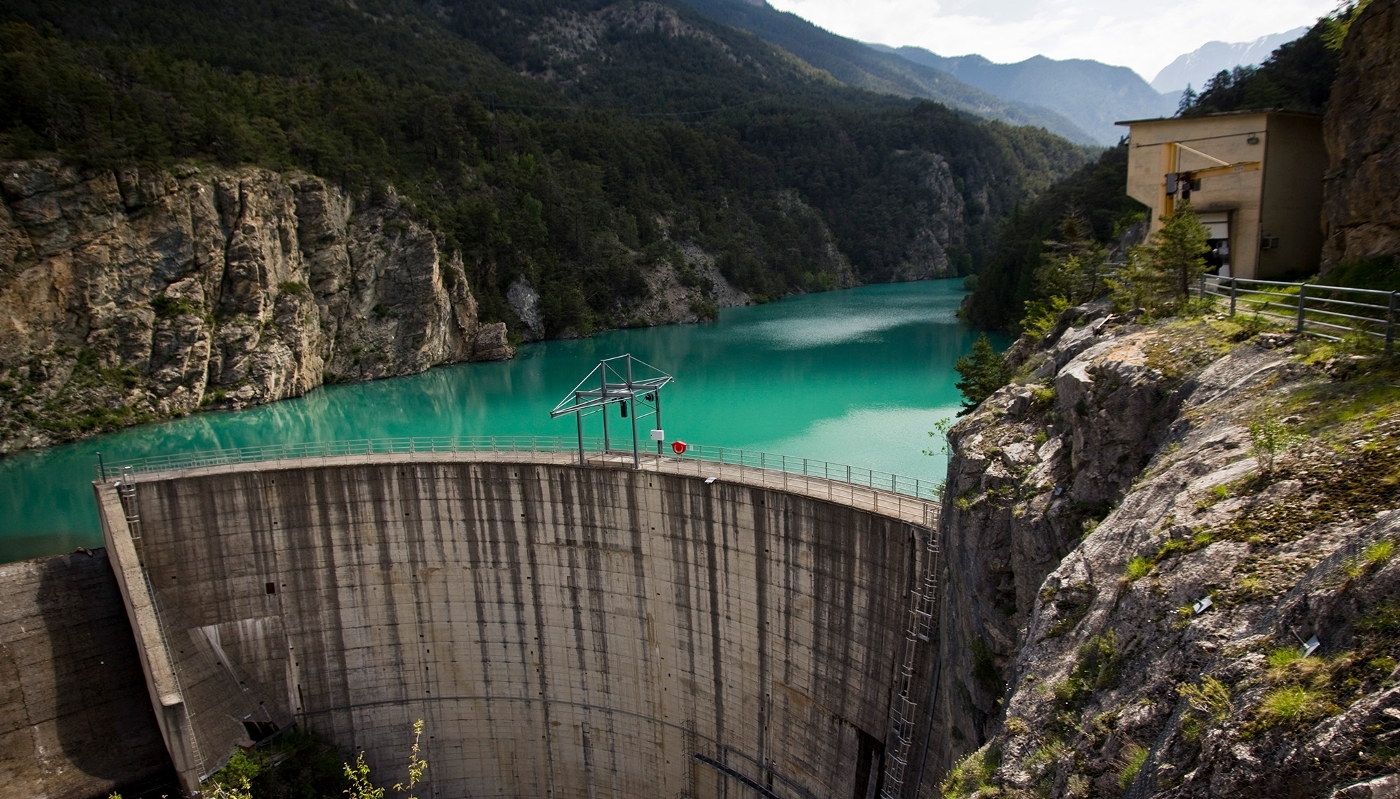 Le barrage de Pont-Baldy, à Briançon, dans les Hautes-Alpes.