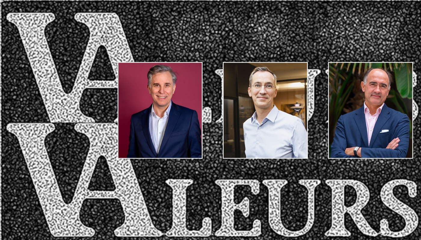 Benjamin La Combe, Pierre-Édouard Stérin et Alexis Caude.