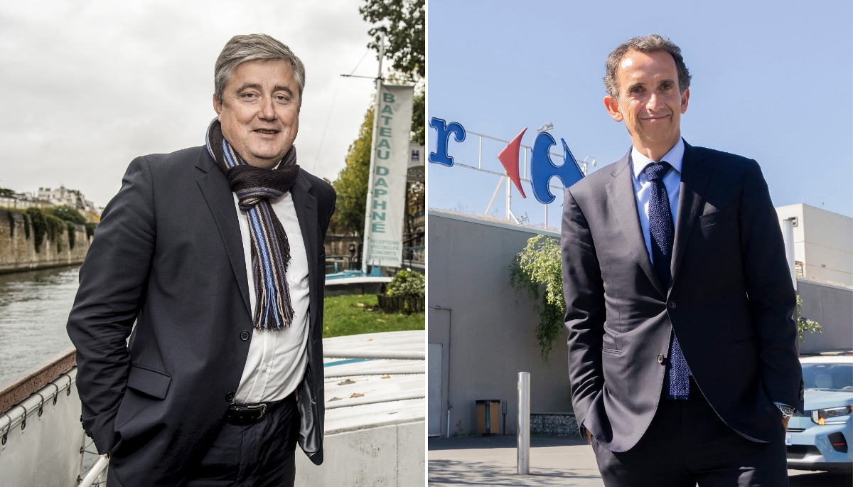 Benoît Soury, en 2016, et Alexandre Bompard, en 2025.