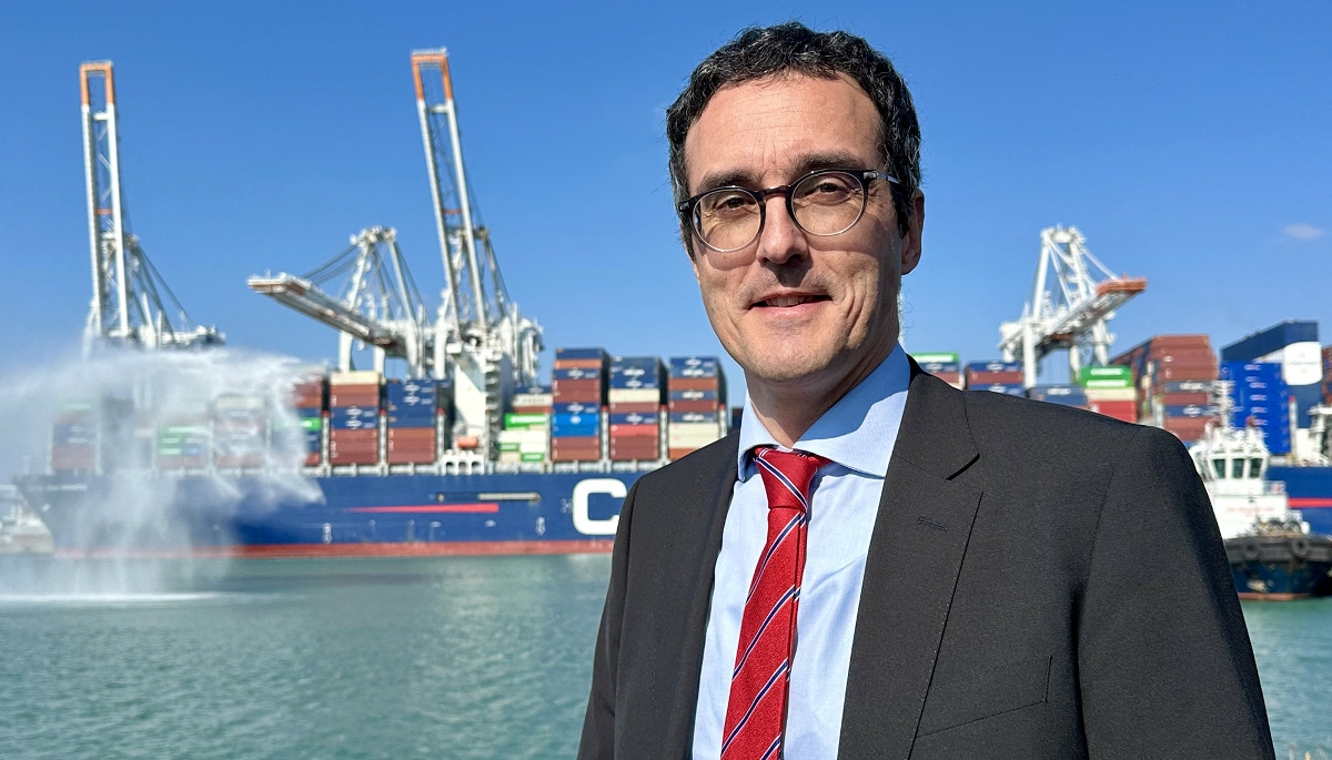 Le président du directoire d'Haropa, Benoît Rochet, au Havre.