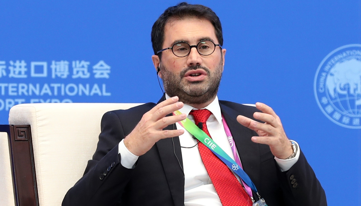Bertrand Austruy, alors secrétaire général de Danone, le 5 novembre 2019 à Shanghaï.