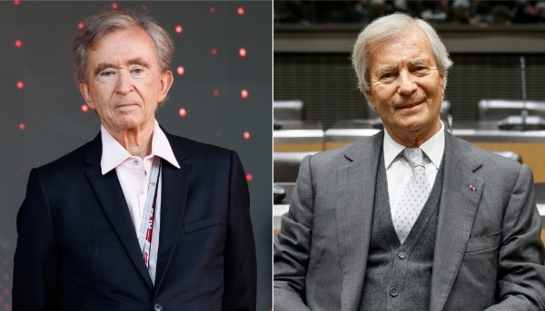 Bernard Arnault (à g.) et Vincent Bolloré.